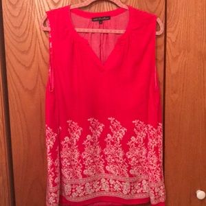 Dark pink floral blouse